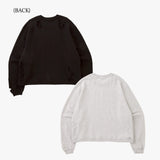 COMPACT FIT DAMAGED SHORT ショート丈 CREW SWEAT/裏パイル FRENCH TERRY 11.0oz