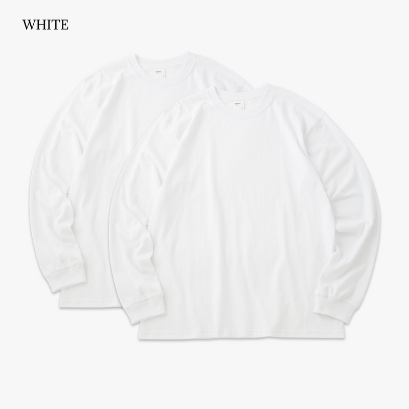 2 pcs PACK LS TEE /JUST RIGHT LS TEE 6.0oz – MUHAKU
